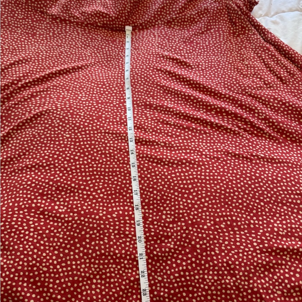 Dark Orange Polka Dot Women's Dress - Picture 6 of 6